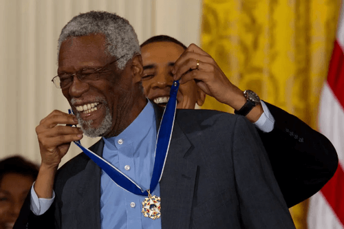 Barack Obama provided the capstone to Russell’s epic life, awarding him the Presidential Medal of Freedom in 2011.