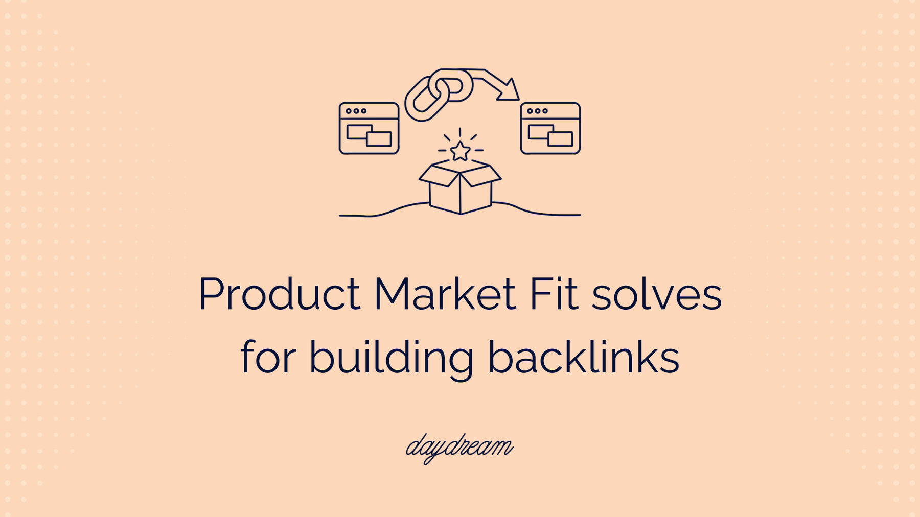 Product Market Fit solves for building backlinks
