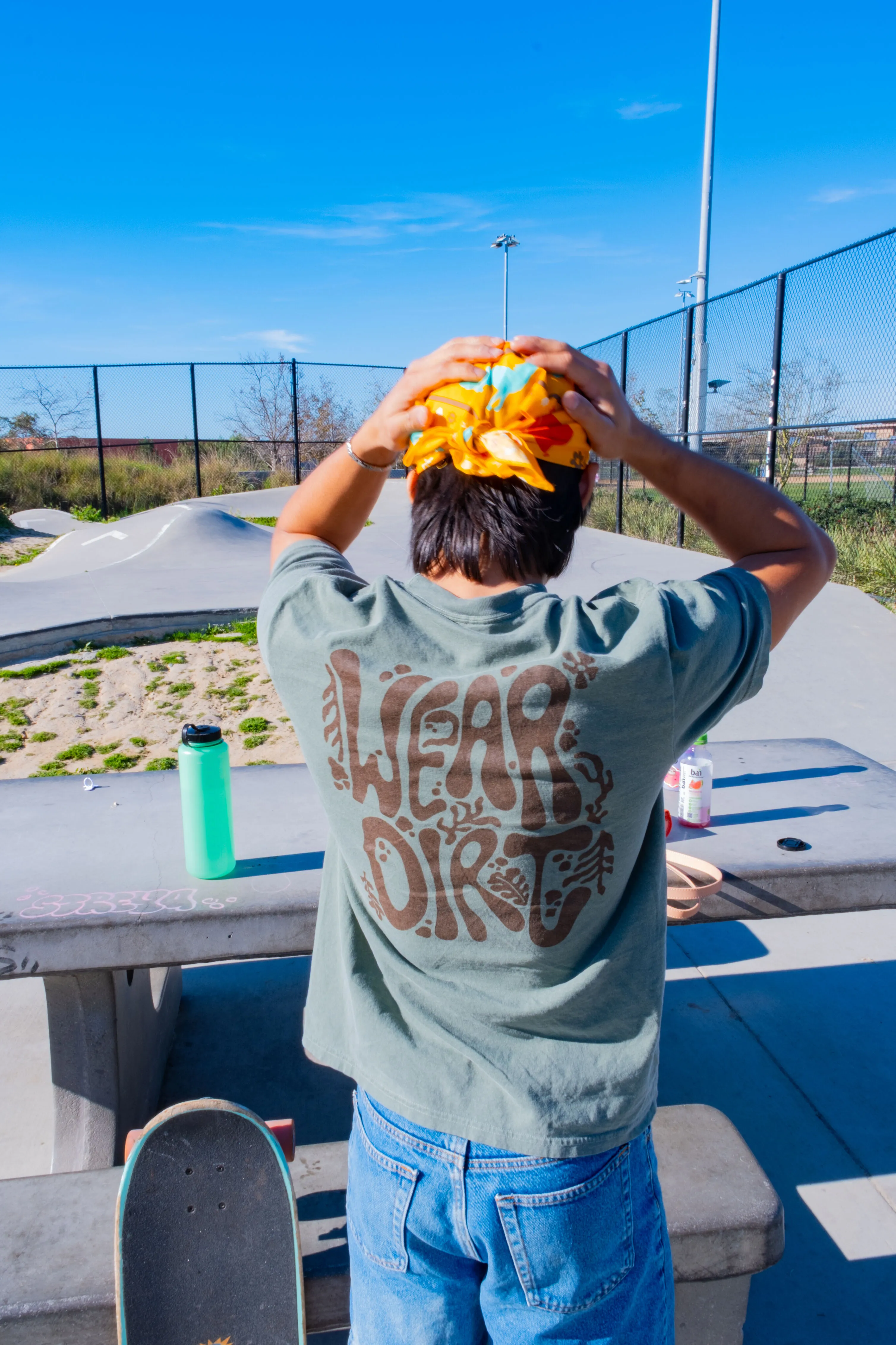 Wear Dirt, Skatepark apparel photograph