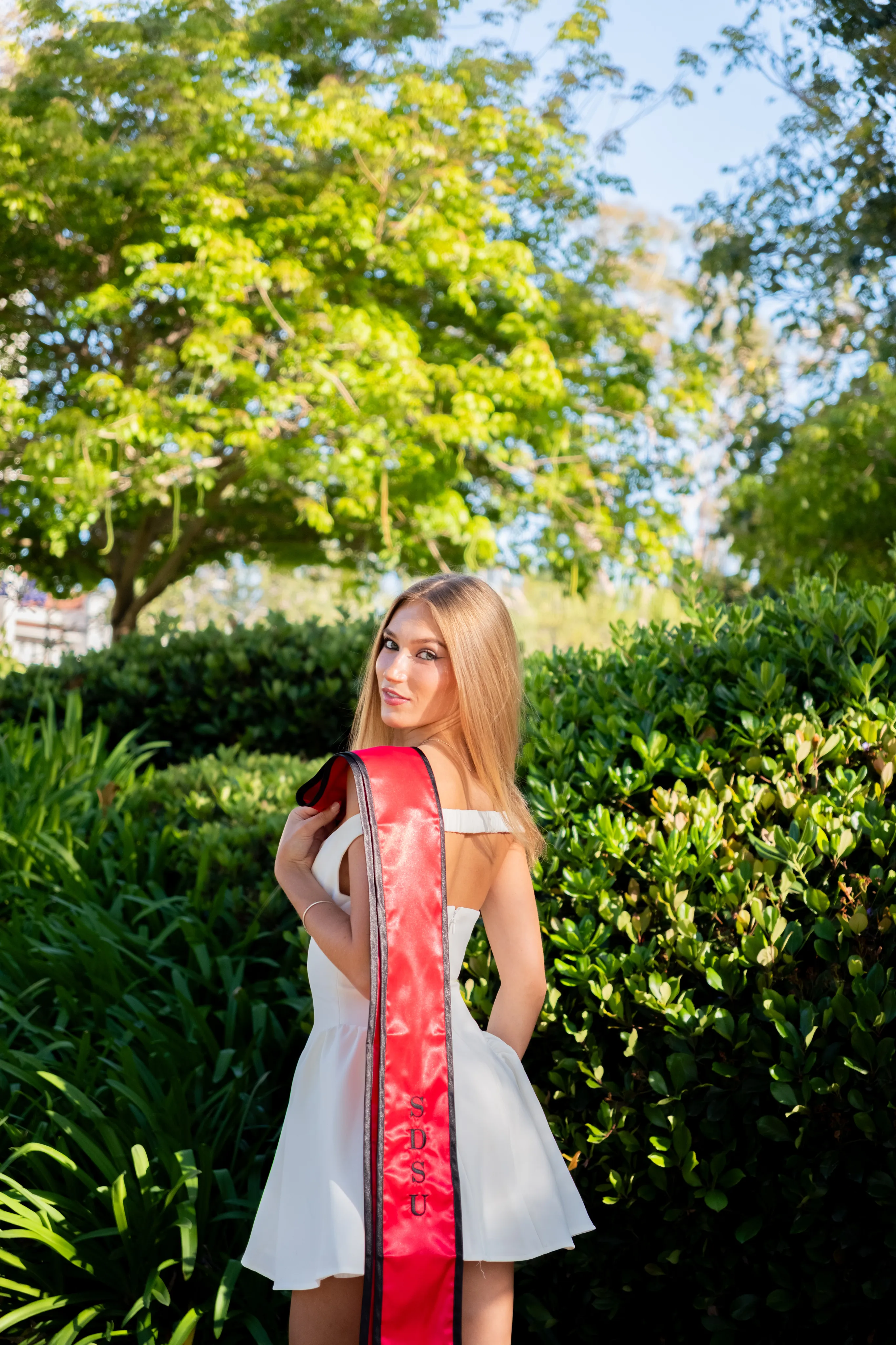 Graduation photography session on campus in San Diego by Kanyon Studio