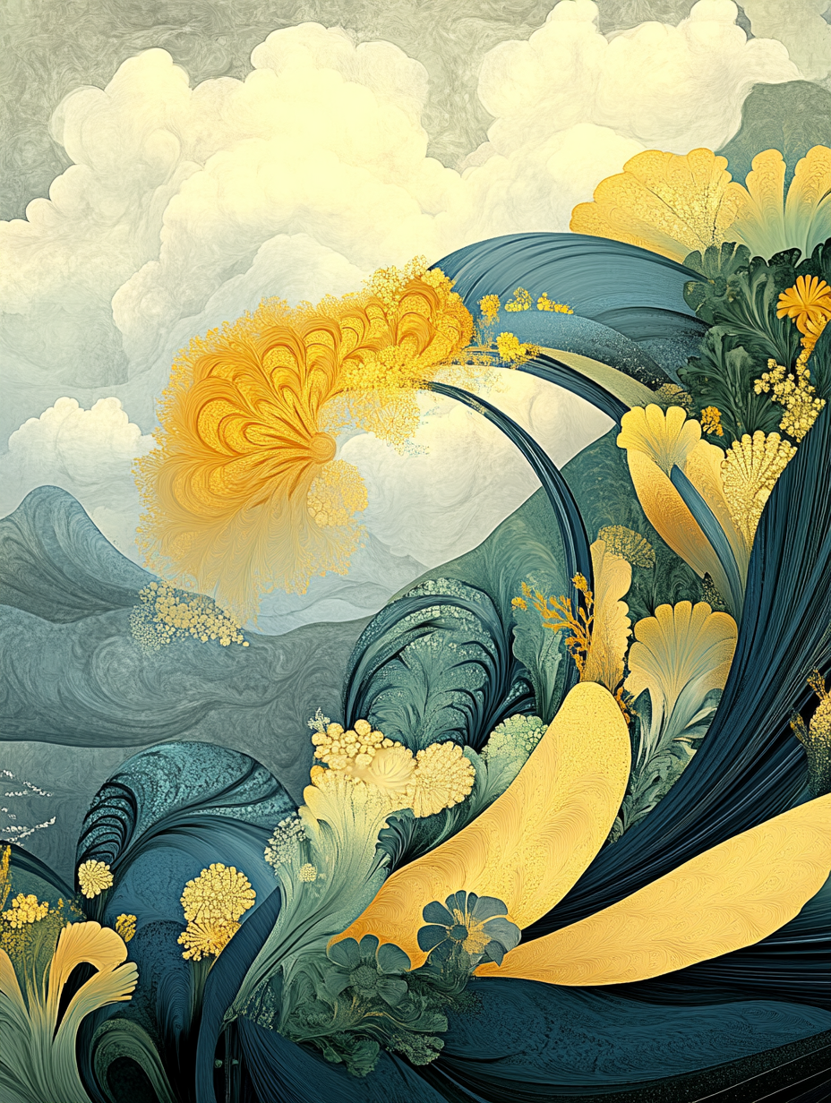 Fantasy image of clouds and sun