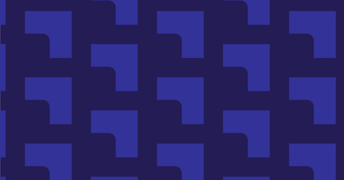 Navy background with blue geometric tile pattern
