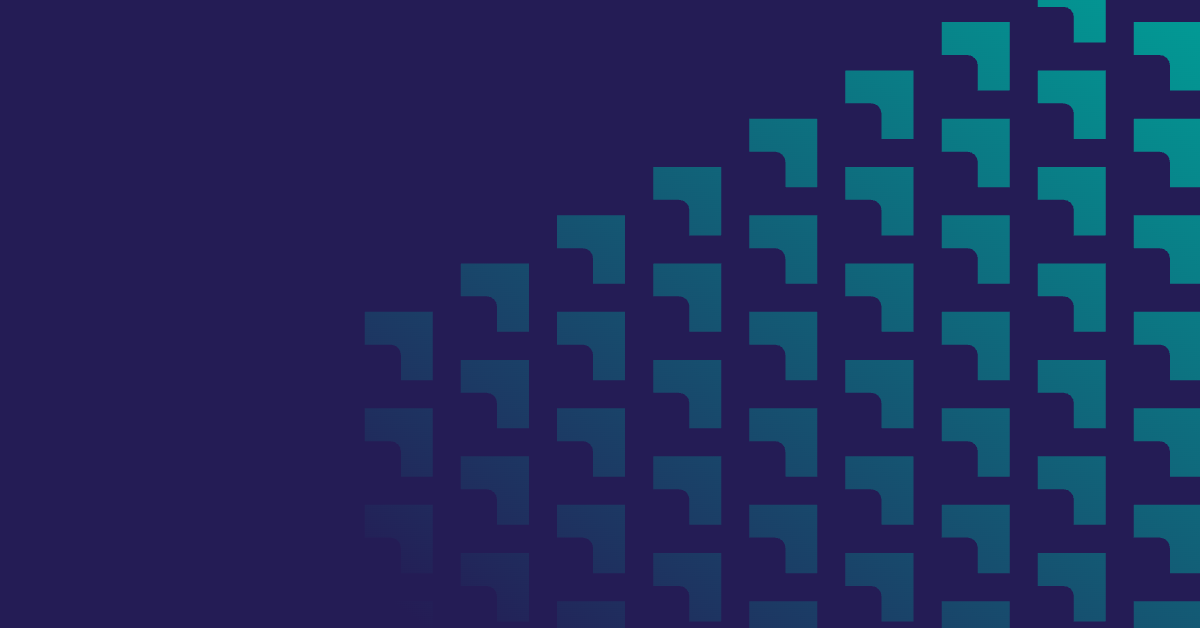 Navy background with fading teal geometric tile pattern