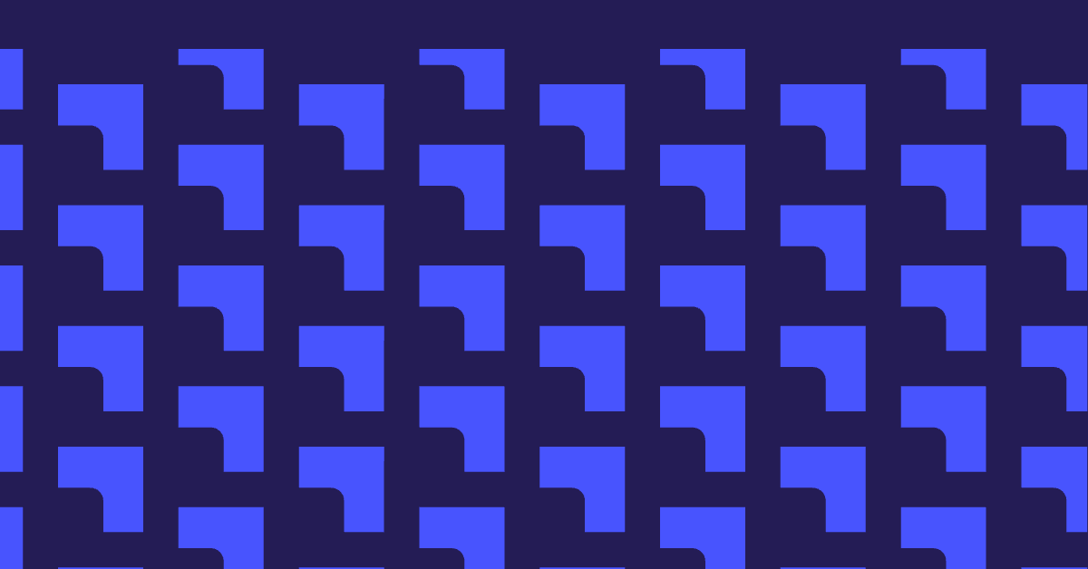 Navy background with bright blue geometric tile pattern