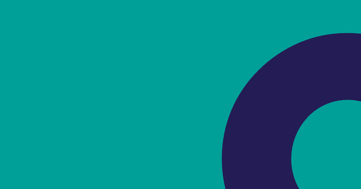 Teal background with navy ring
