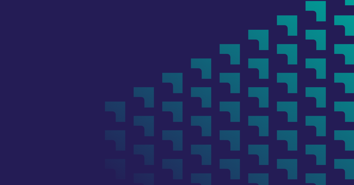 Navy background with fading teal geometric tile pattern