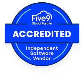 Five9. Global Partner Accredited Independent Sotware Vendor badge