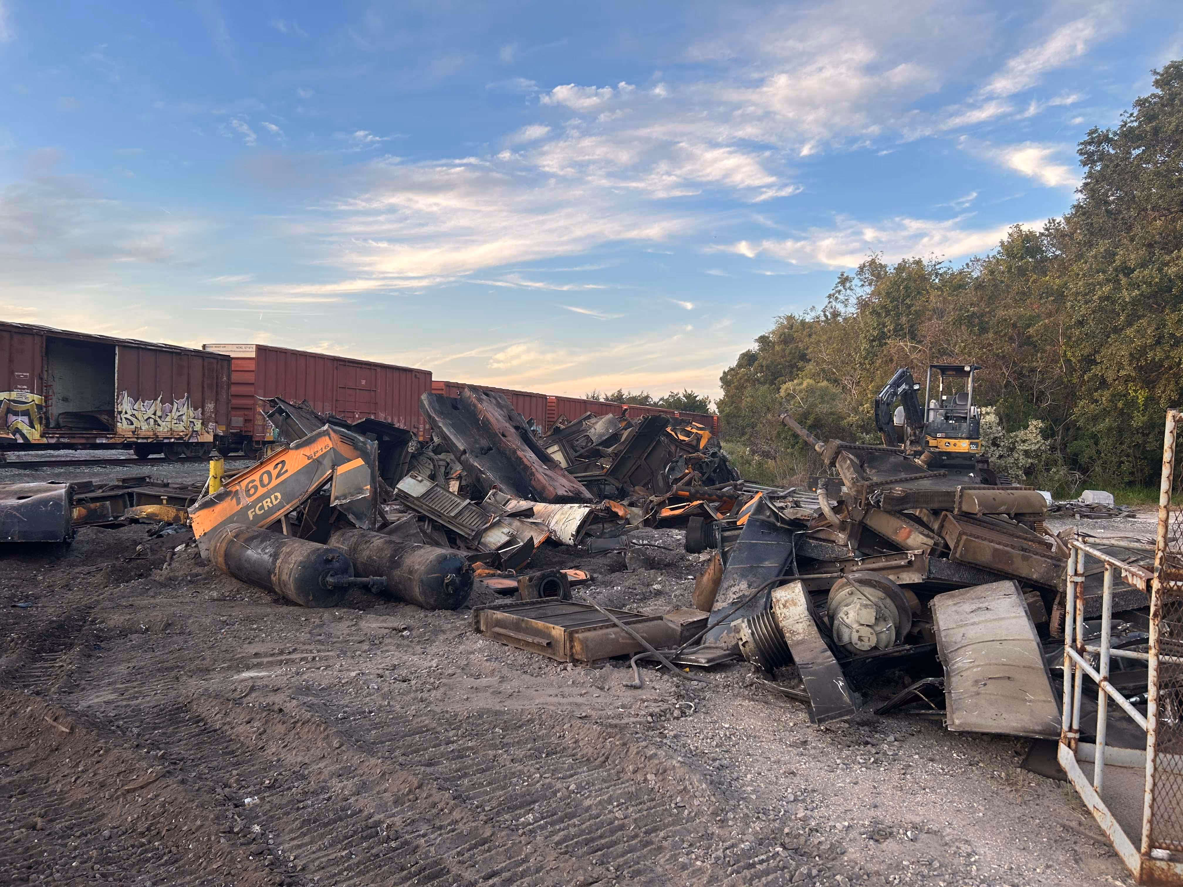 A lot of metal and scraps awaiting pickup and recycling