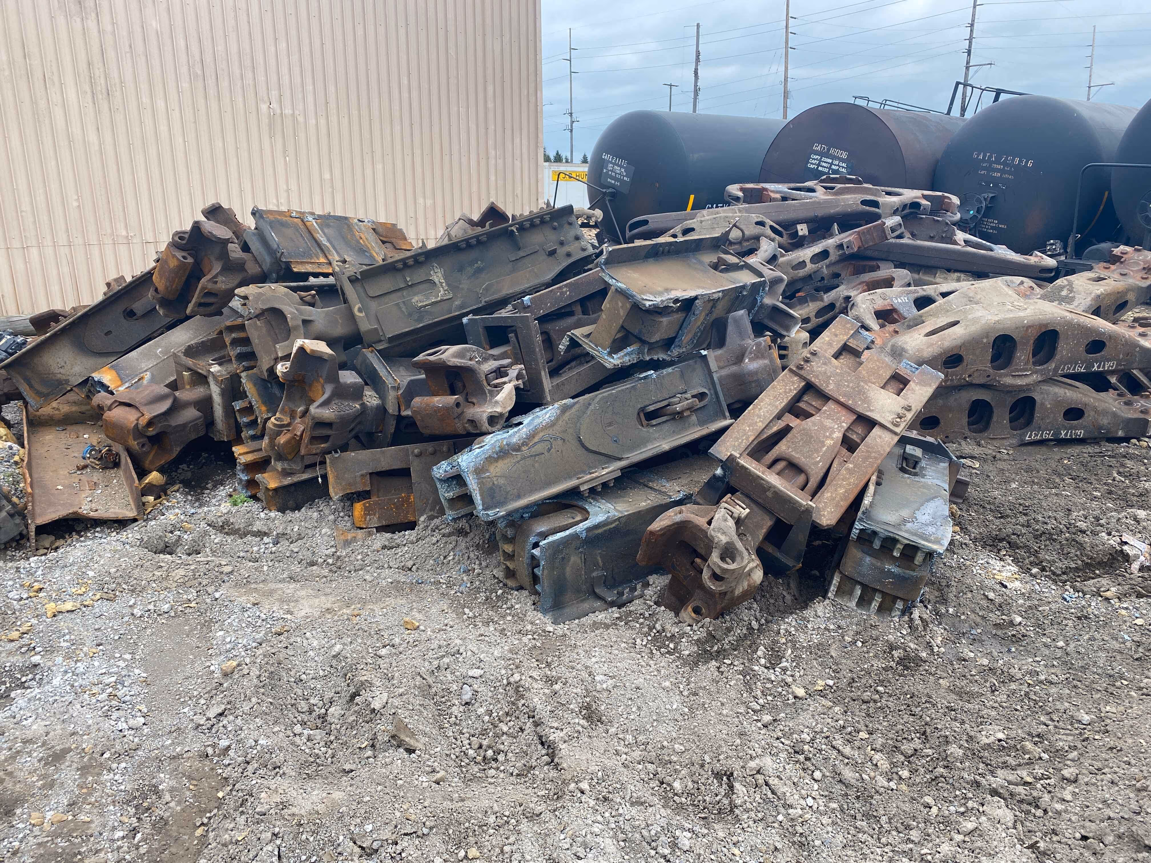 A pile of metal scraps waiting to be retrieved