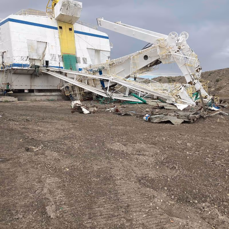Peabody coal machinery turned into scraps of metal. 