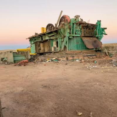 Deconstructed Peabody Coal machinery.