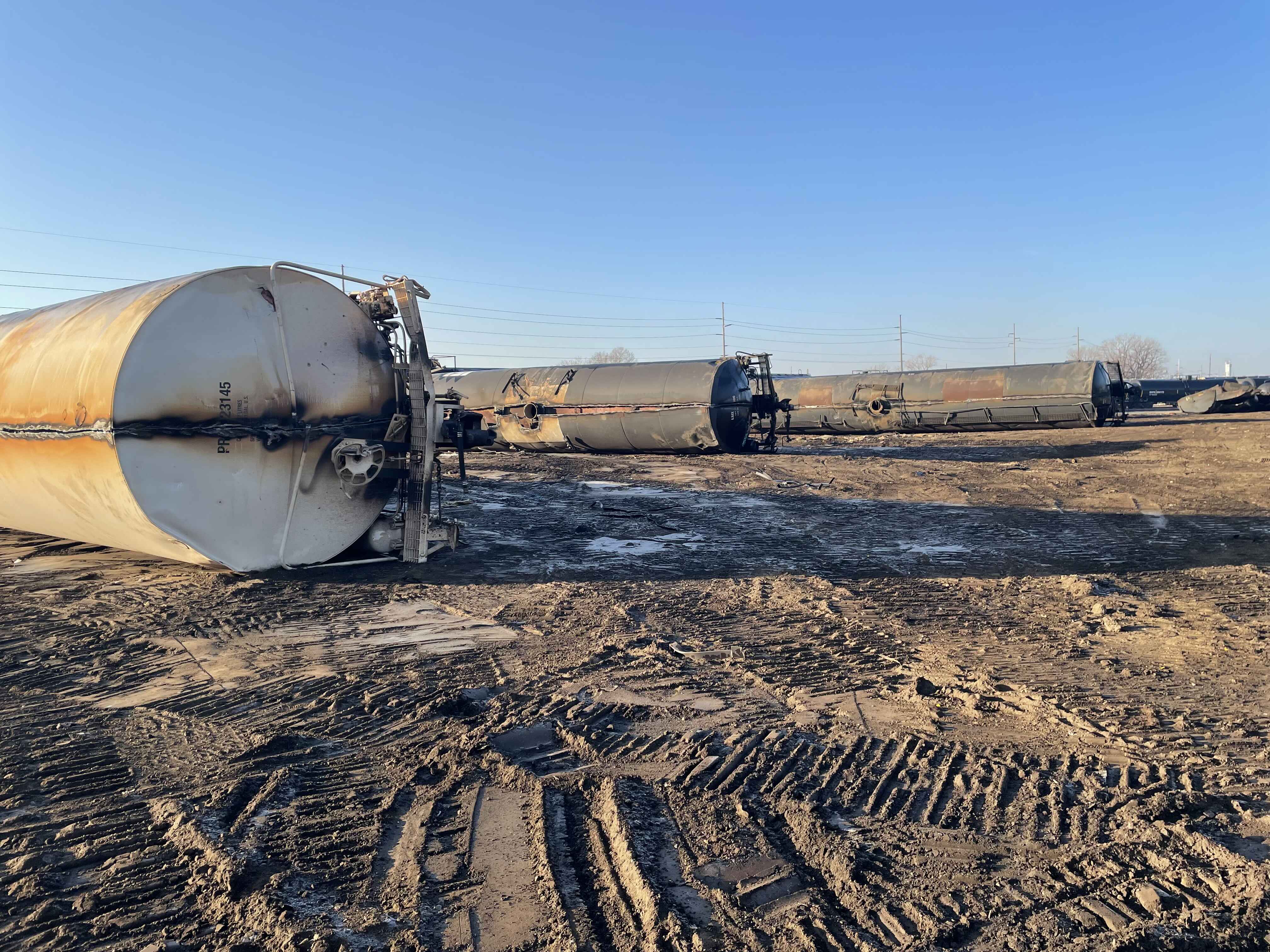Precision industrial demolition using large rotary saw on an active project site
