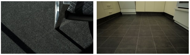 examples of new flooring ready for homes to go to auction