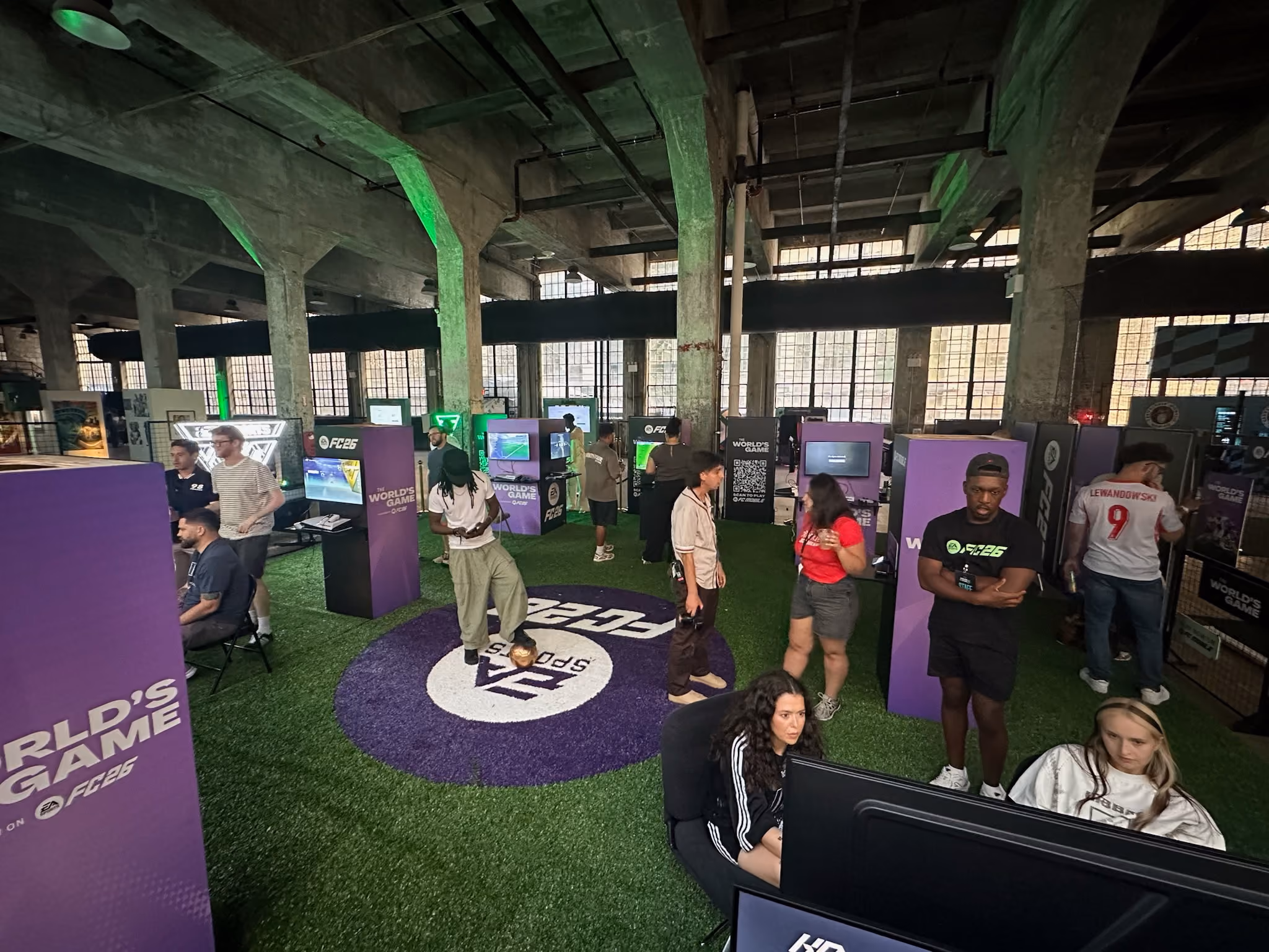 Picture of the EA Sports FC: House of Goal footprint activation at Industry City.