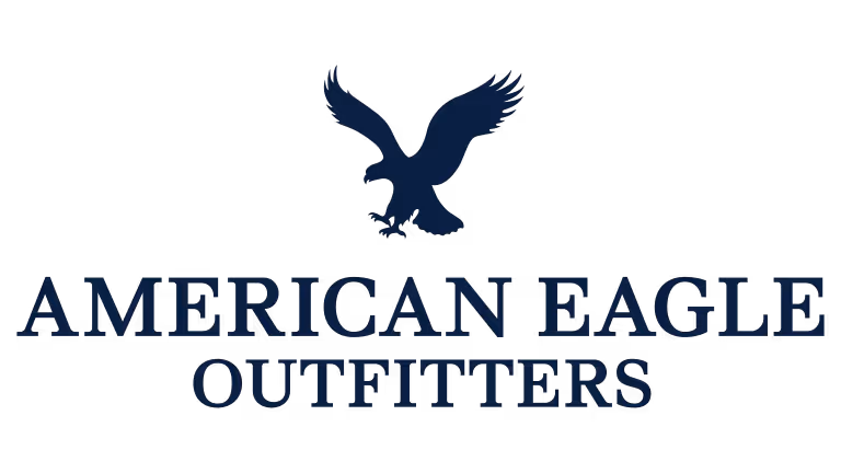 American Eagle Outfitters logo with a dark blue eagle silhouette above the brand name.