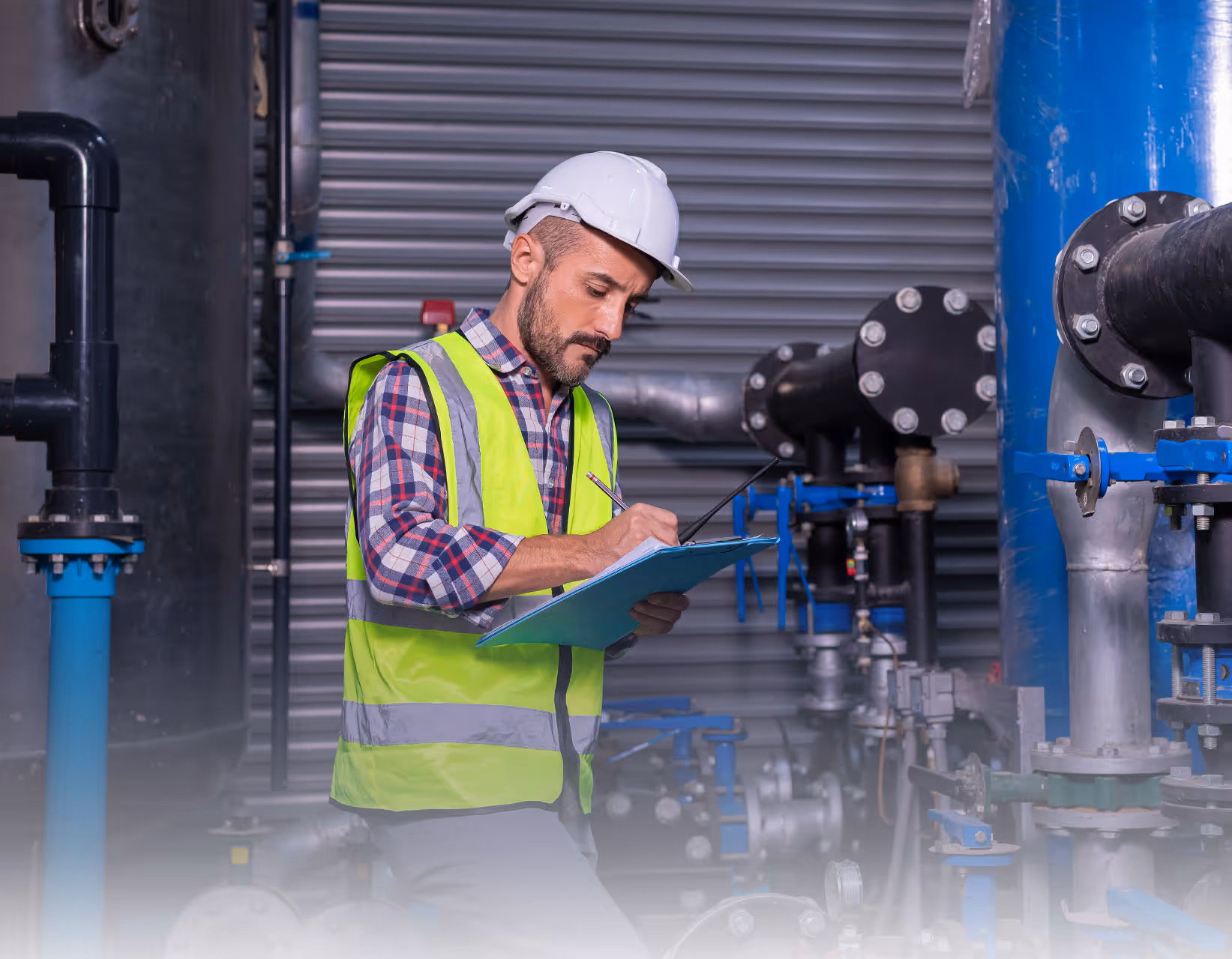 Worker with hardhat.