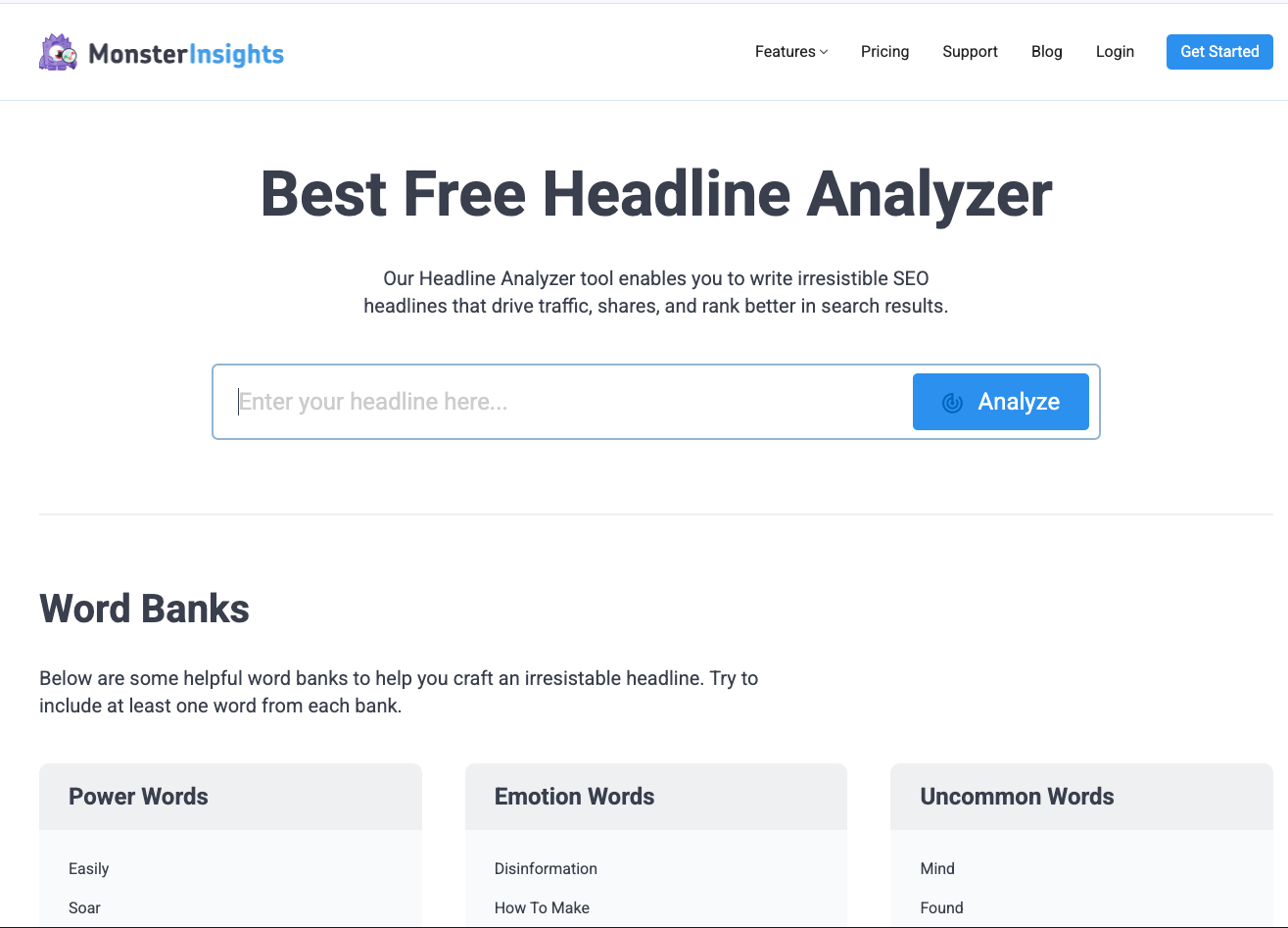 MonsterInsights website homepage - Wolf IQ