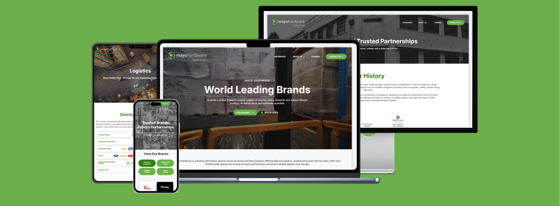 Mayo Hardware website page in difference devices showcase - Wolf IQ