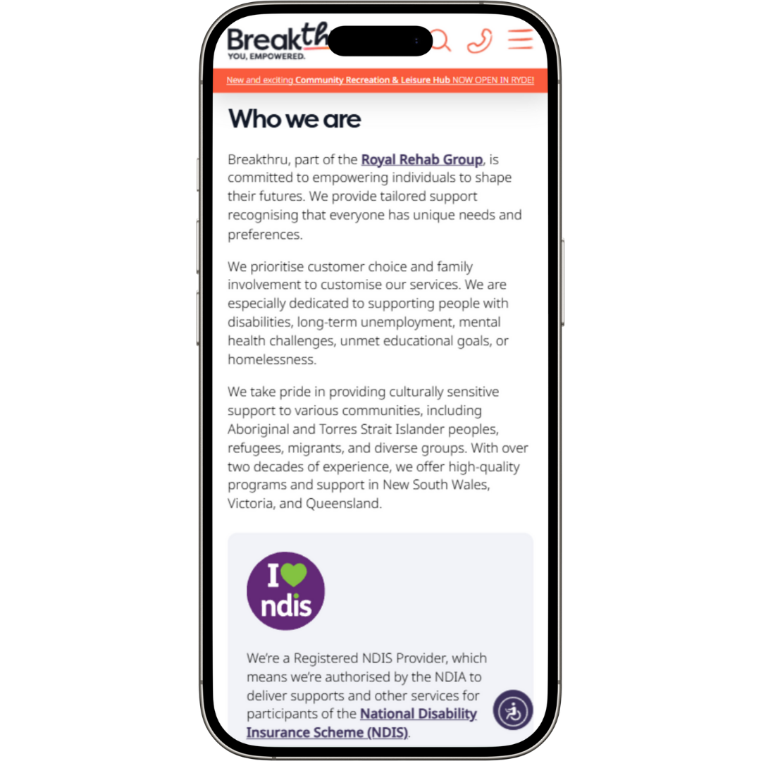 Mayo Hardware website in mobile view - Wolf IQ