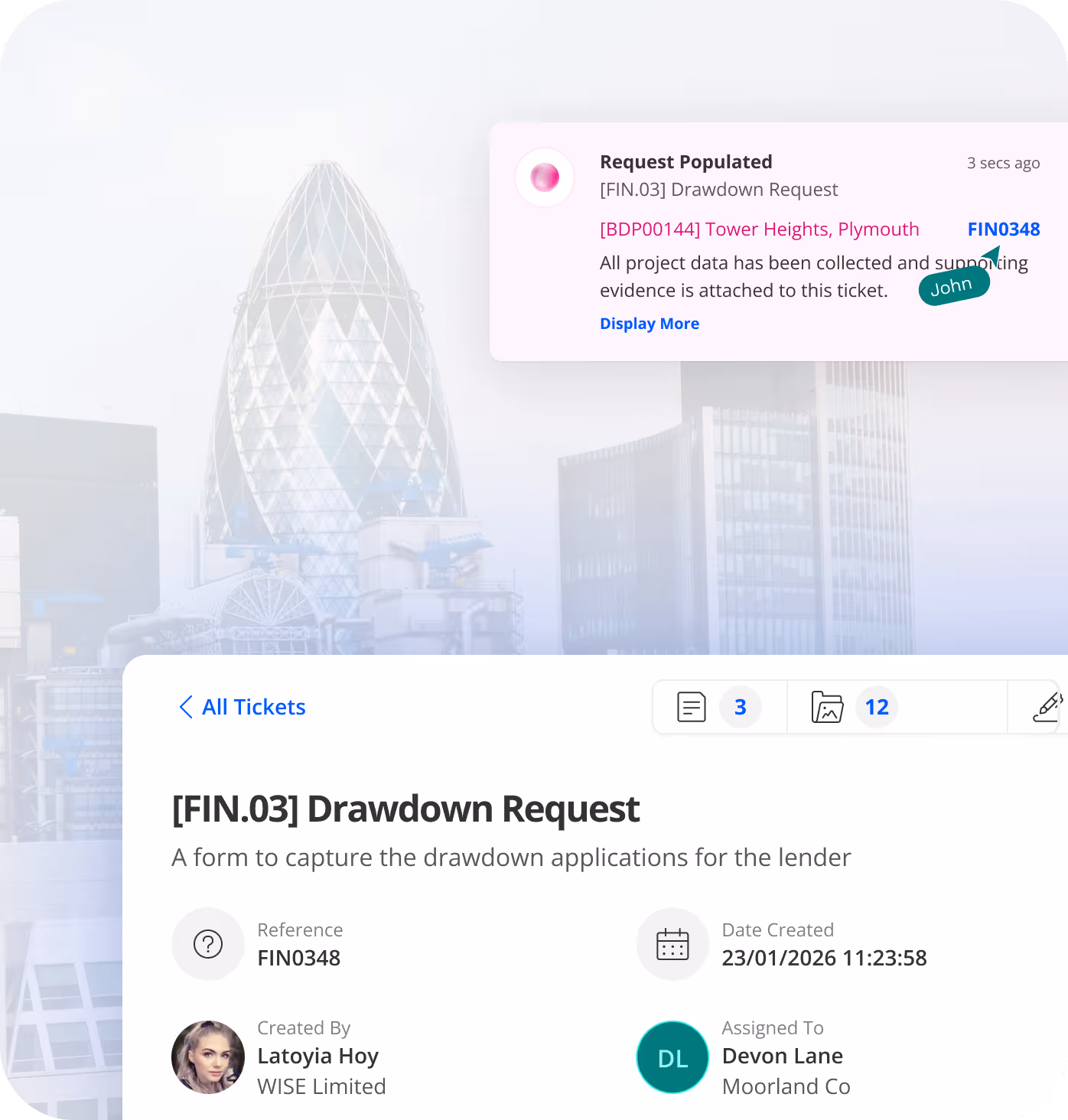 A portfolio dashboard
