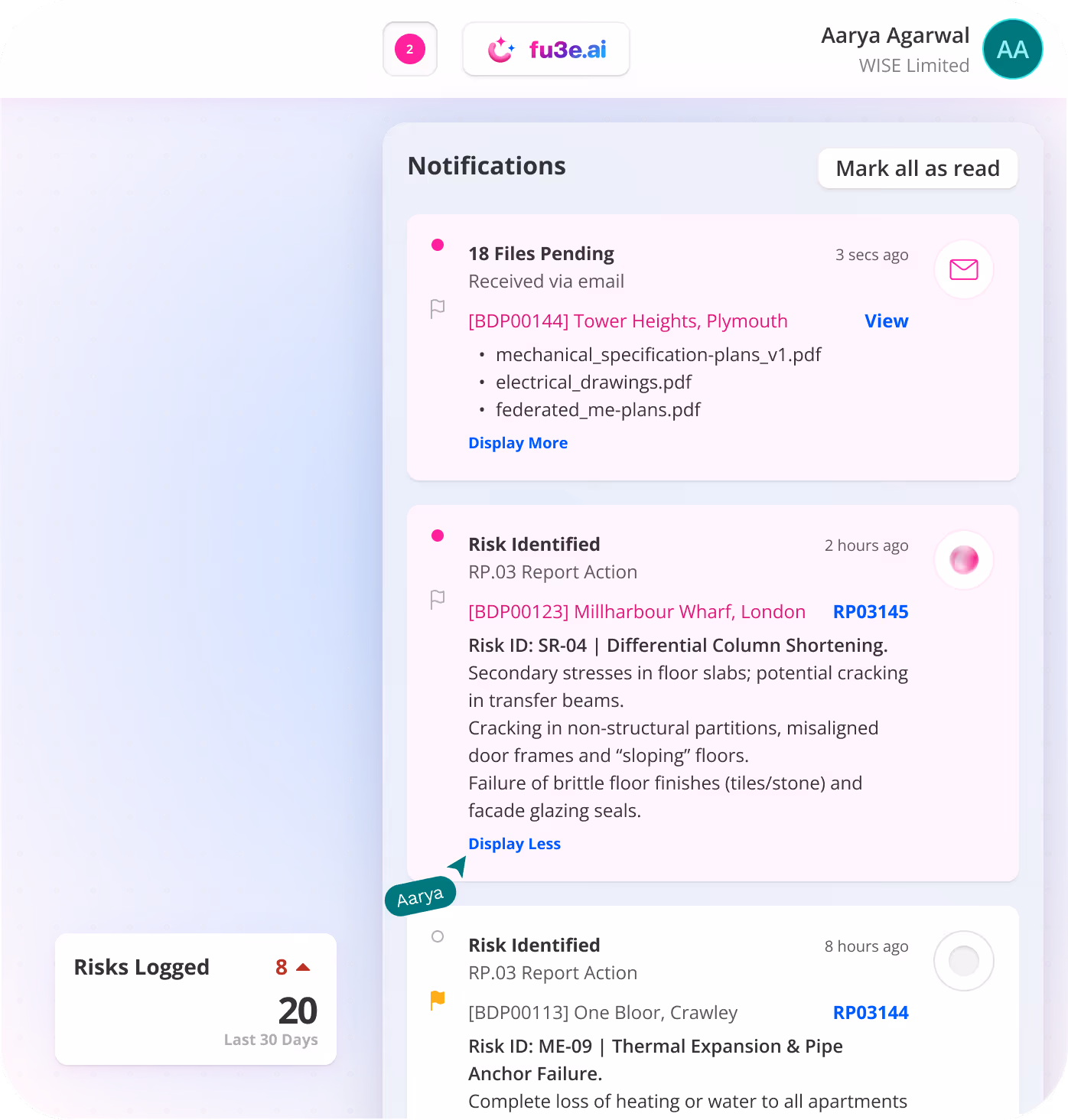 A portfolio dashboard