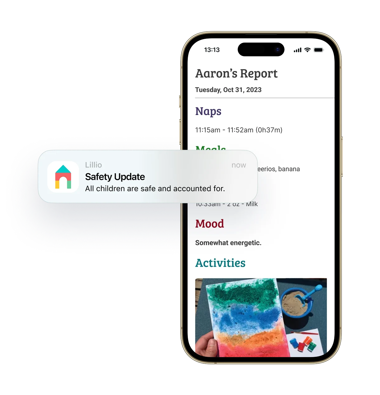 iPhone with the Lillio App for Parents