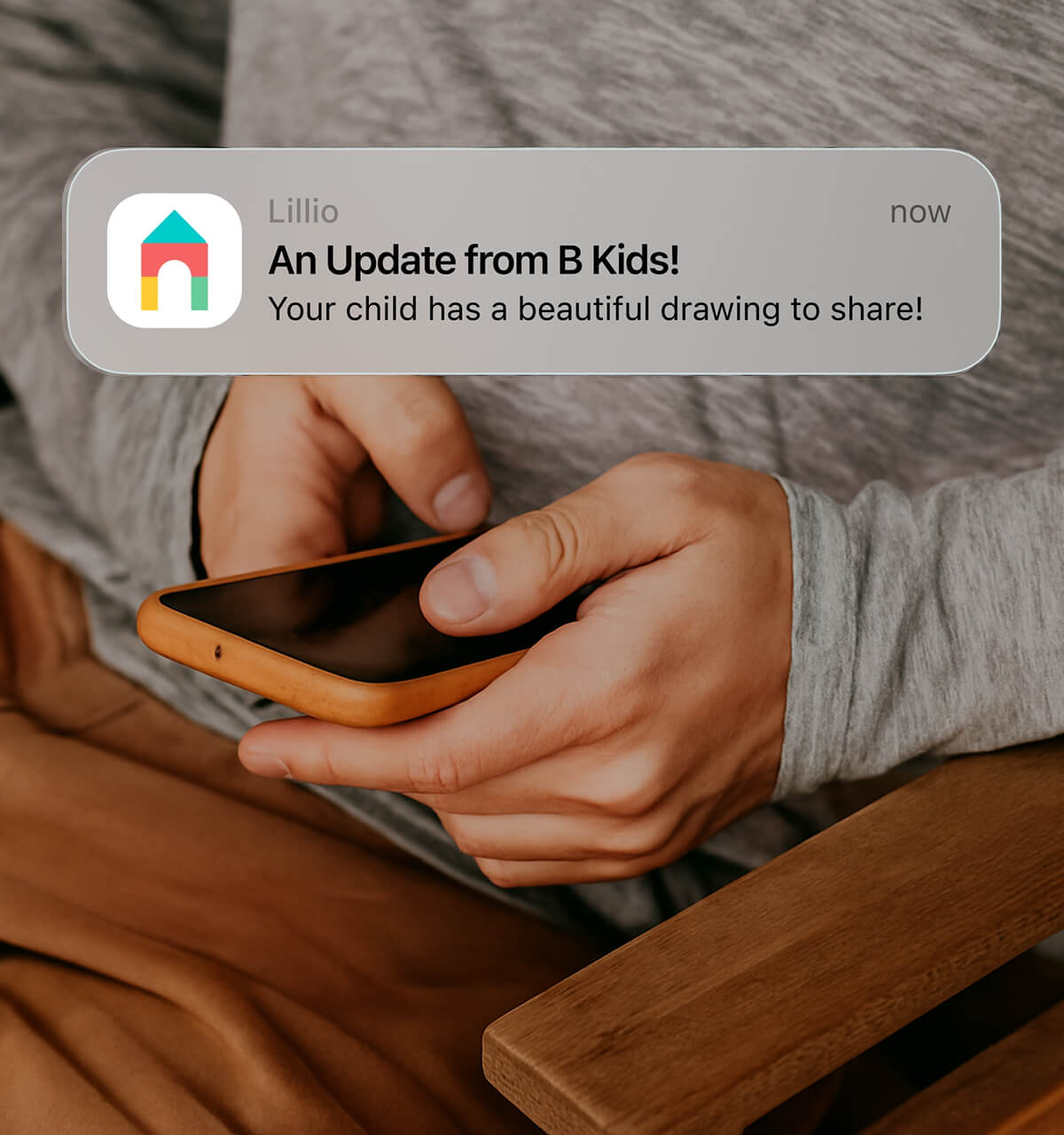 The Lillio App for Parents notification
