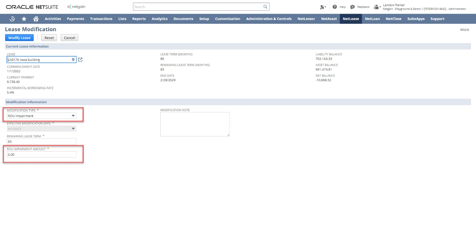 NetLease ROU impairment options