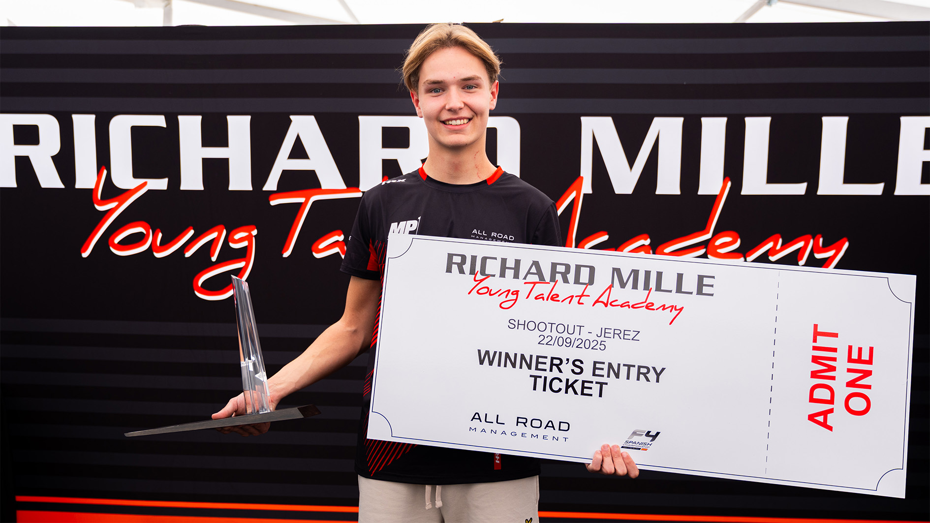 Latest Richard Mille Shootout winner Kasper Schormans rewarded with 2026 F4 Spanish seat at MP Motorsport