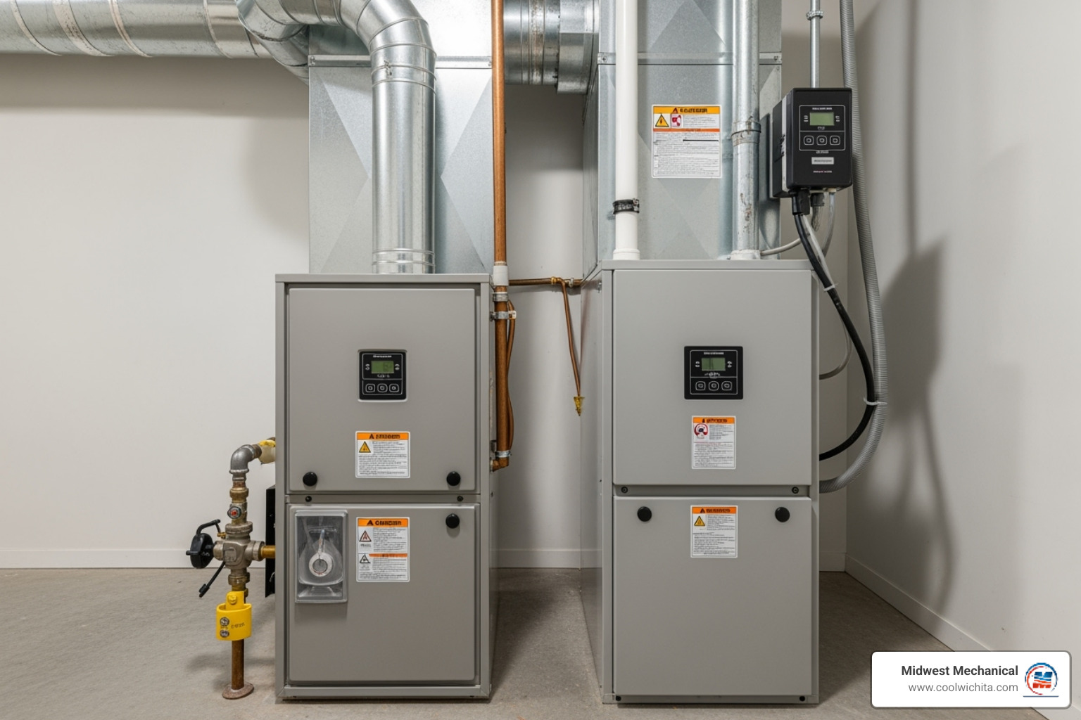 different types of furnaces (gas, electric) - furnace replacement Park City