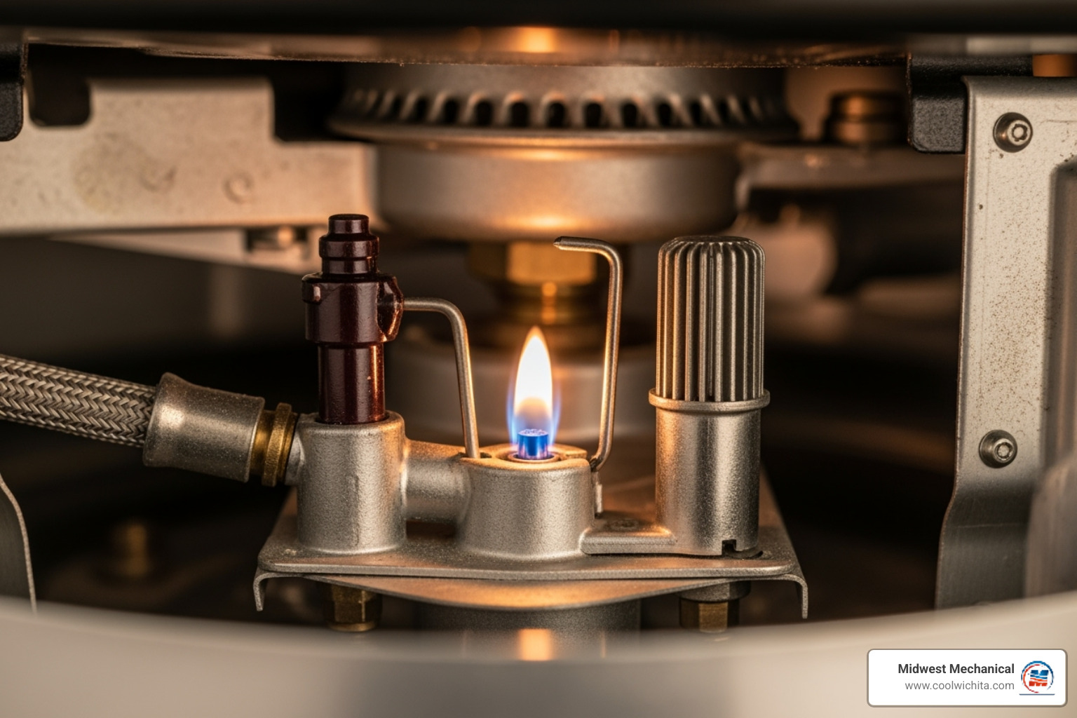 a gas water heater's pilot light assembly - no hot water