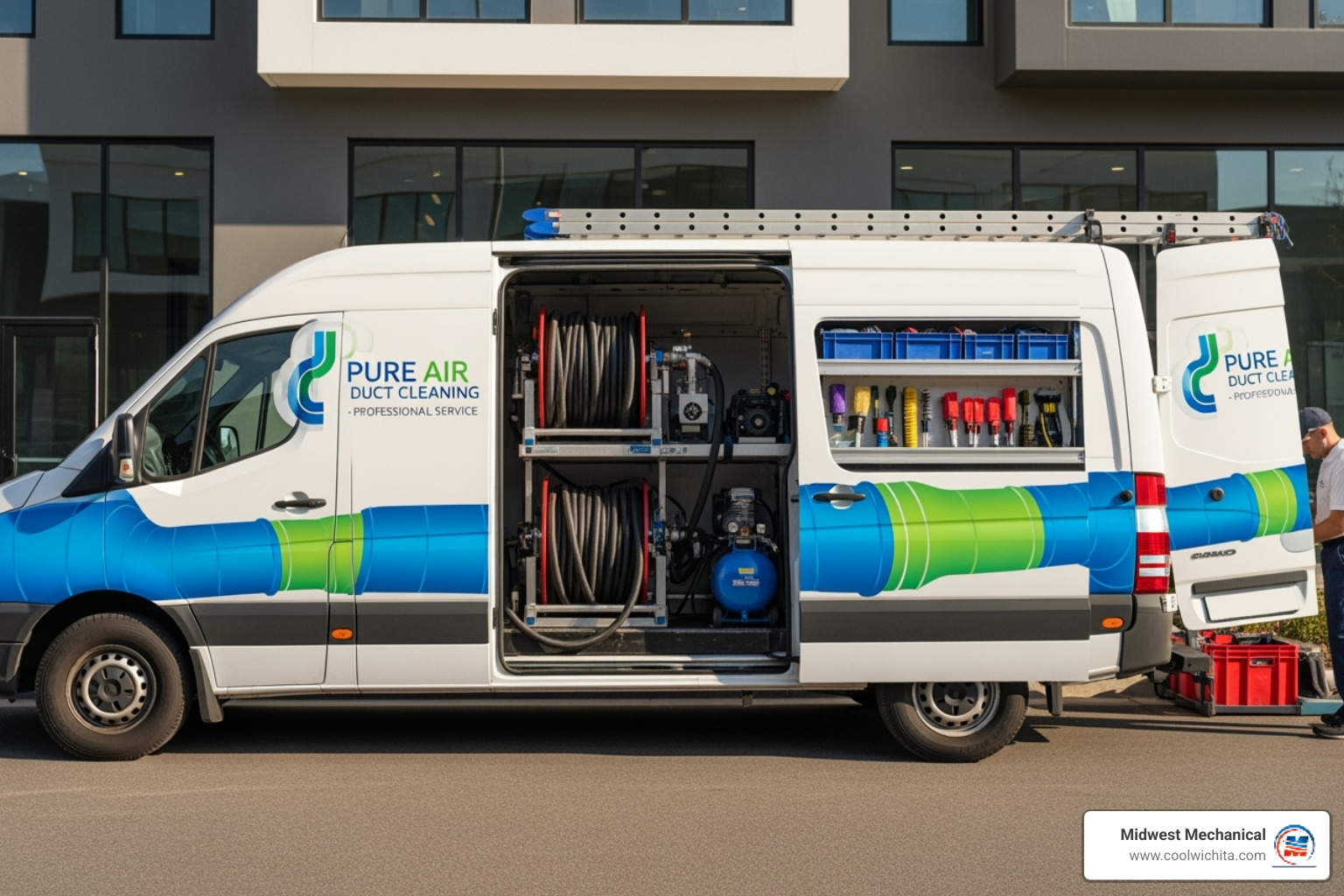 Professional service van with equipment - air duct cleaning wichita, ks