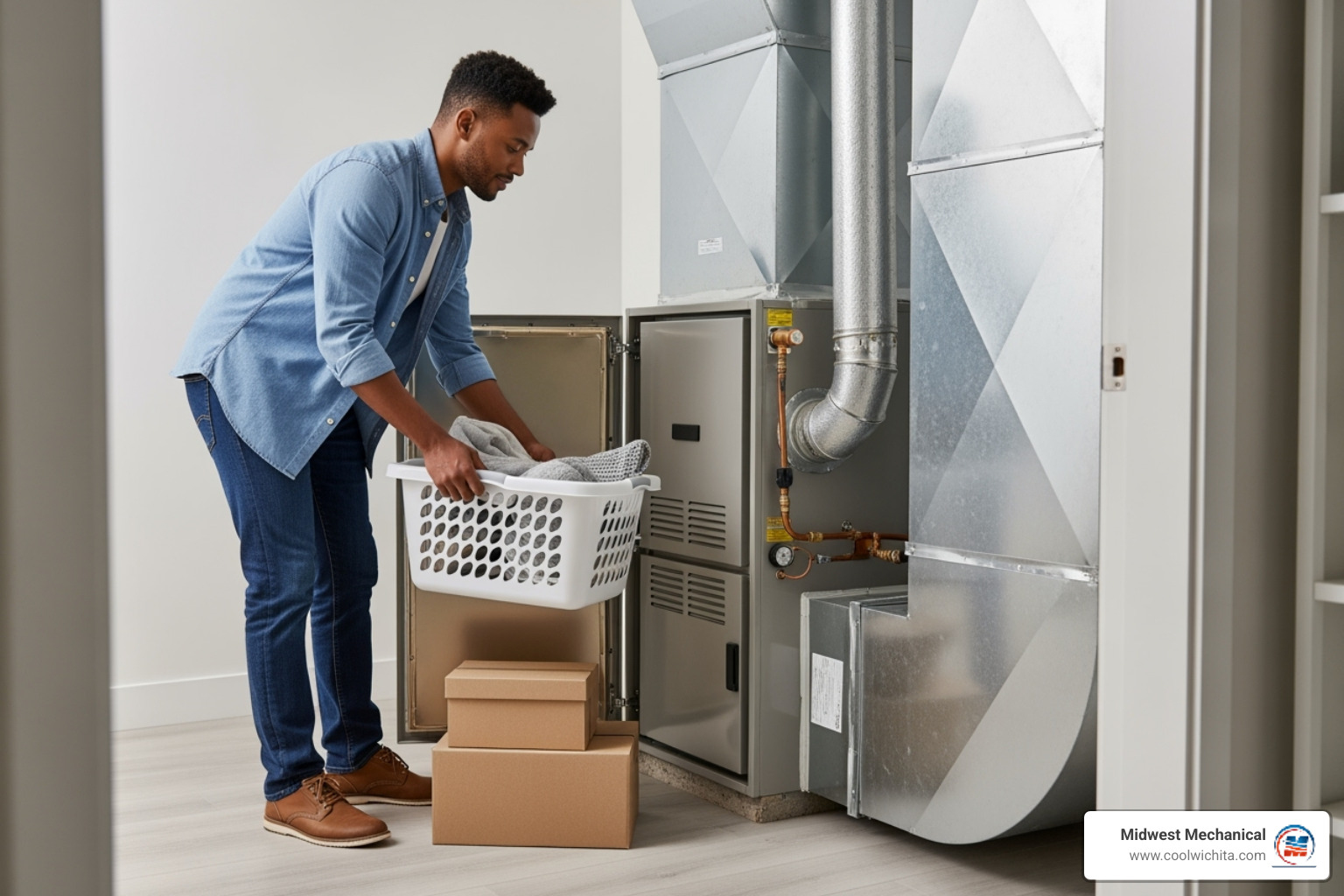 homeowner preparing for HVAC technician arrival - 24/7 air conditioning repair in andover ks