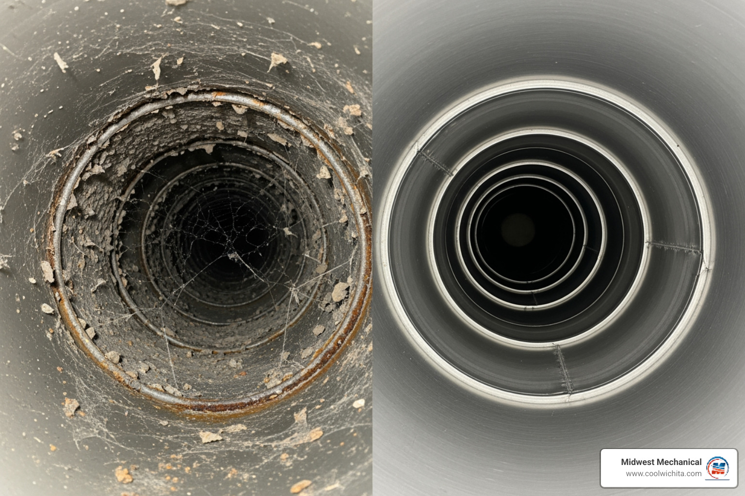 before and after air duct cleaning - indoor air quality repair in rose hill ks before and after air duct cleaning - indoor air quality repair in rose hill ks