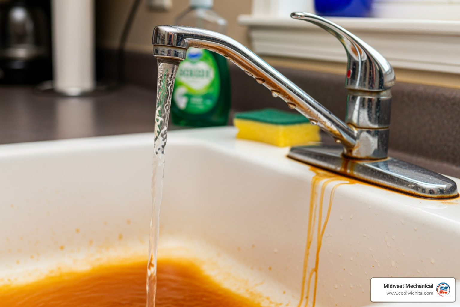 discolored rusty water coming from a kitchen faucet - emergency water heaters repair in bel aire ks discolored rusty water coming from a kitchen faucet - emergency water heaters repair in bel aire ks