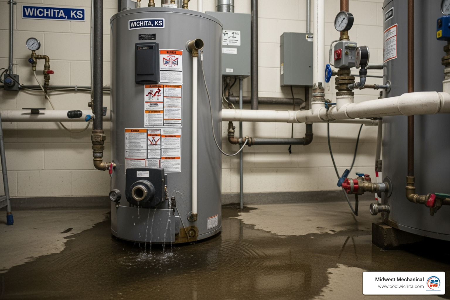 commercial water heater leaking in wichita, ks