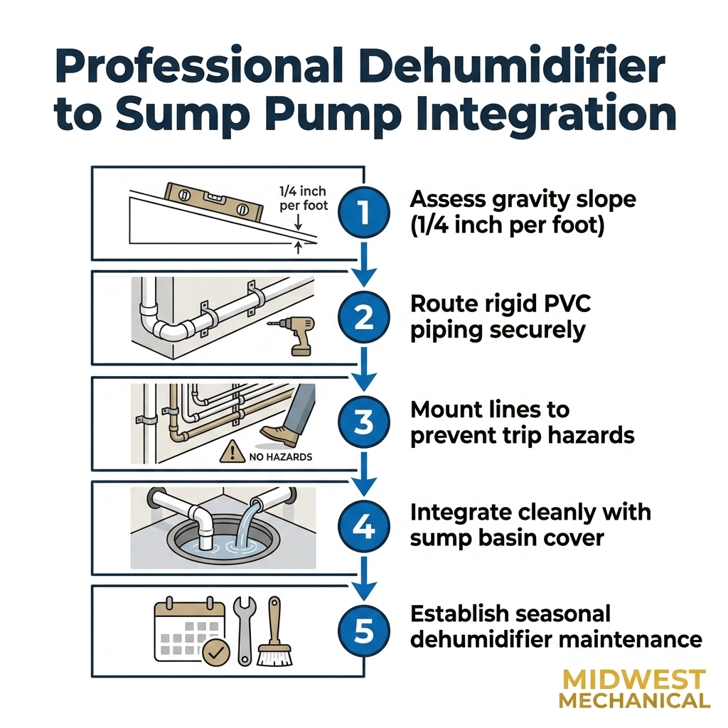 Professional Dehumidifier to Sump Pump Integration