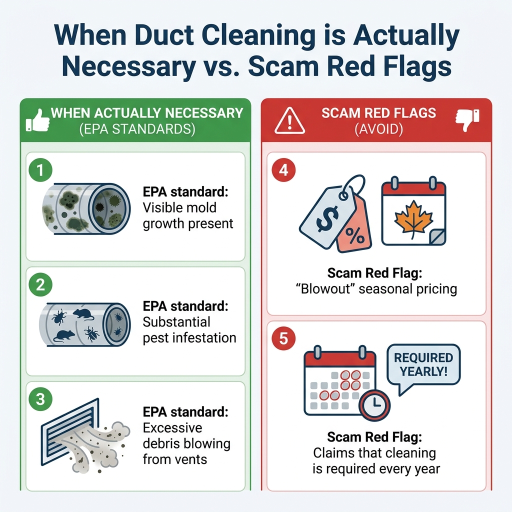 When Duct Cleaning is Actually Necessary vs. Scam Red Flags