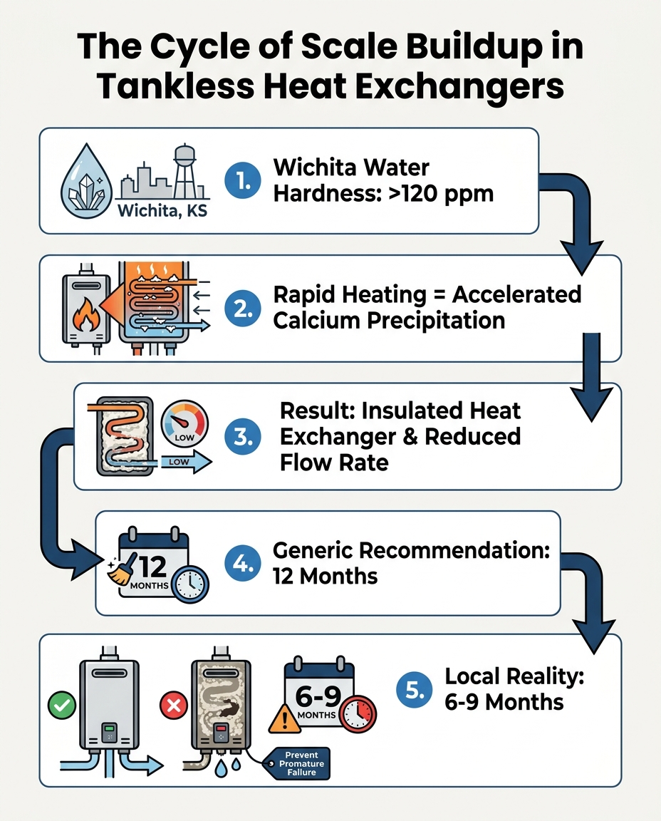 The Cycle of Scale Buildup in Tankless Heat Exchangers