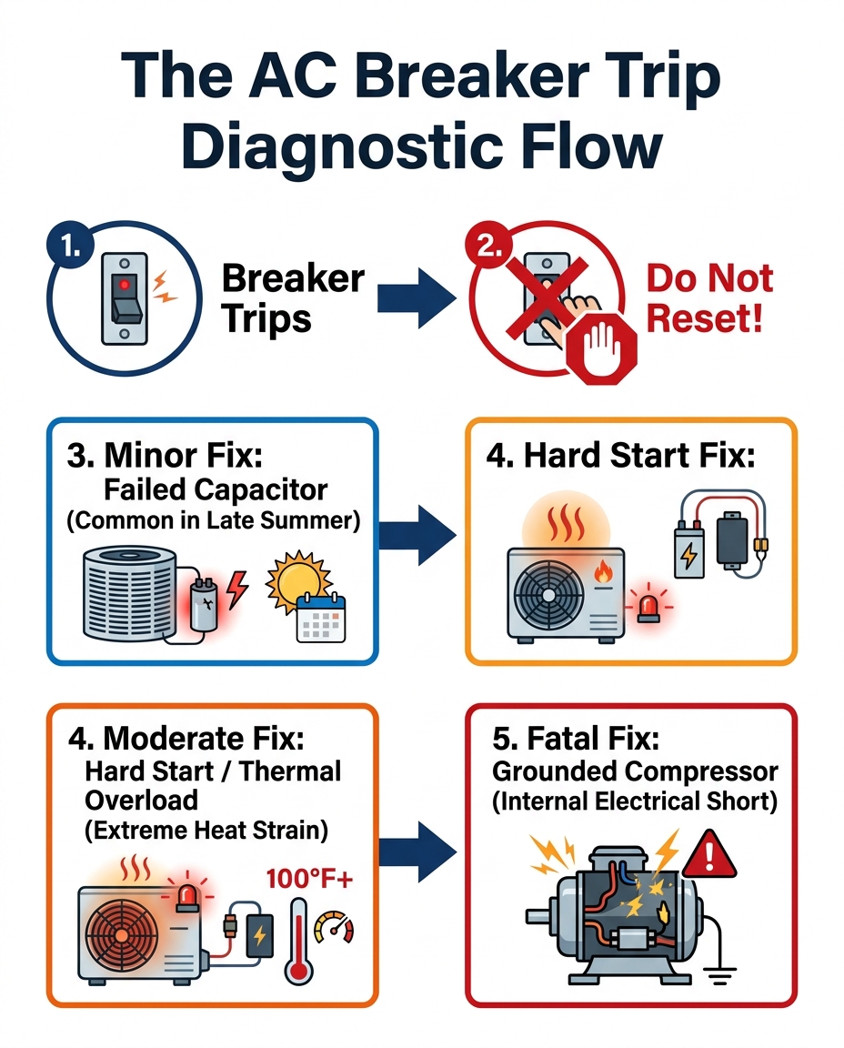 The AC Breaker Trip Diagnostic Flow
