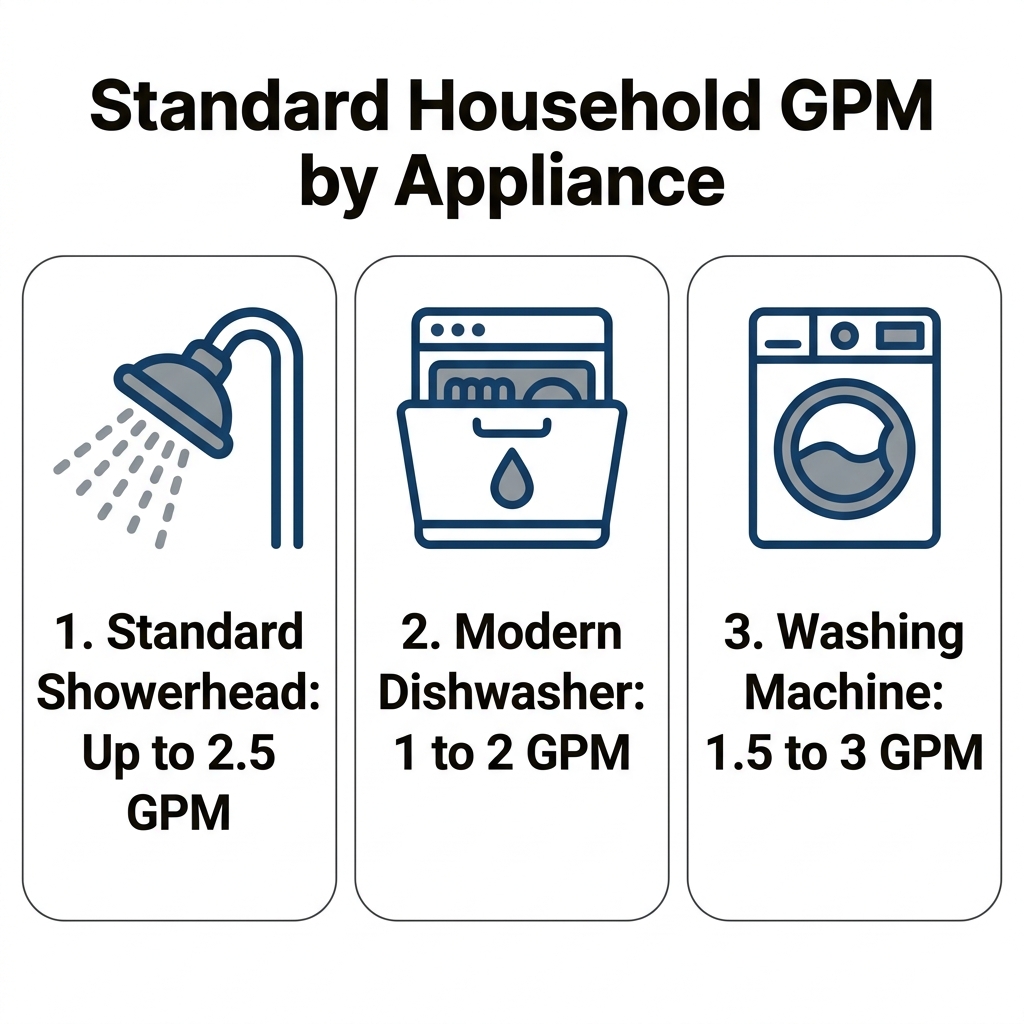 Standard Household GPM by Appliance