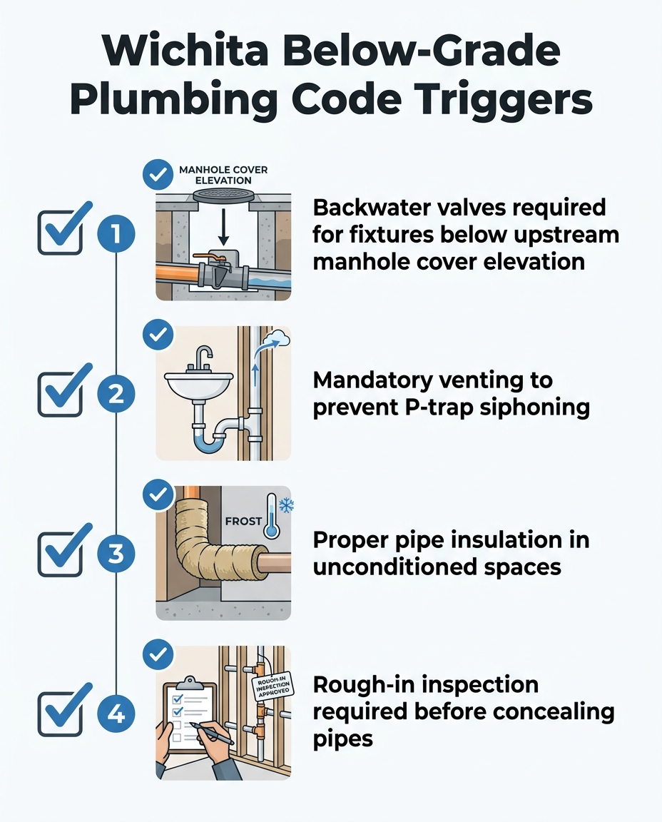 Wichita Below-Grade Plumbing Code Triggers