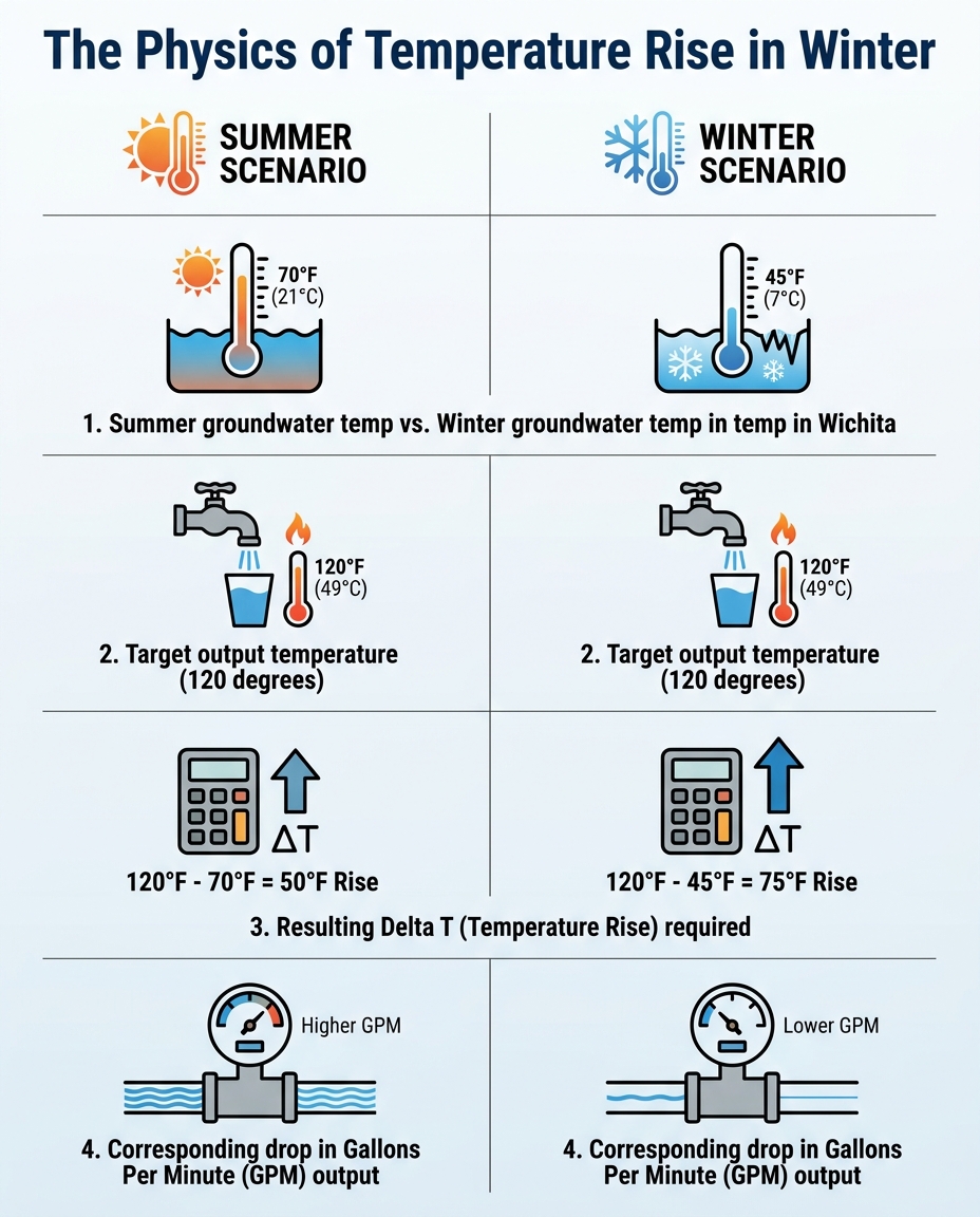 The Physics of Temperature Rise in Winter