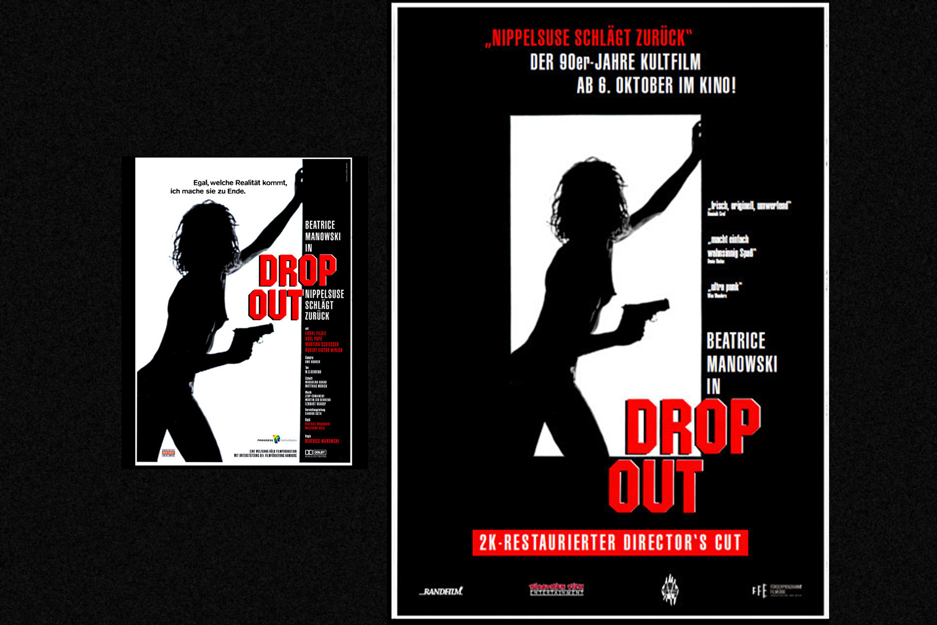 Drop Out Rerelease Poster Design (Original 1992 Poster left side)