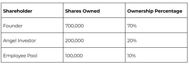 Cap table example