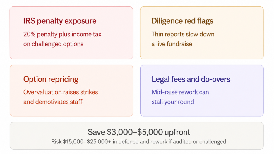 Real cost of cheap 409a valuation