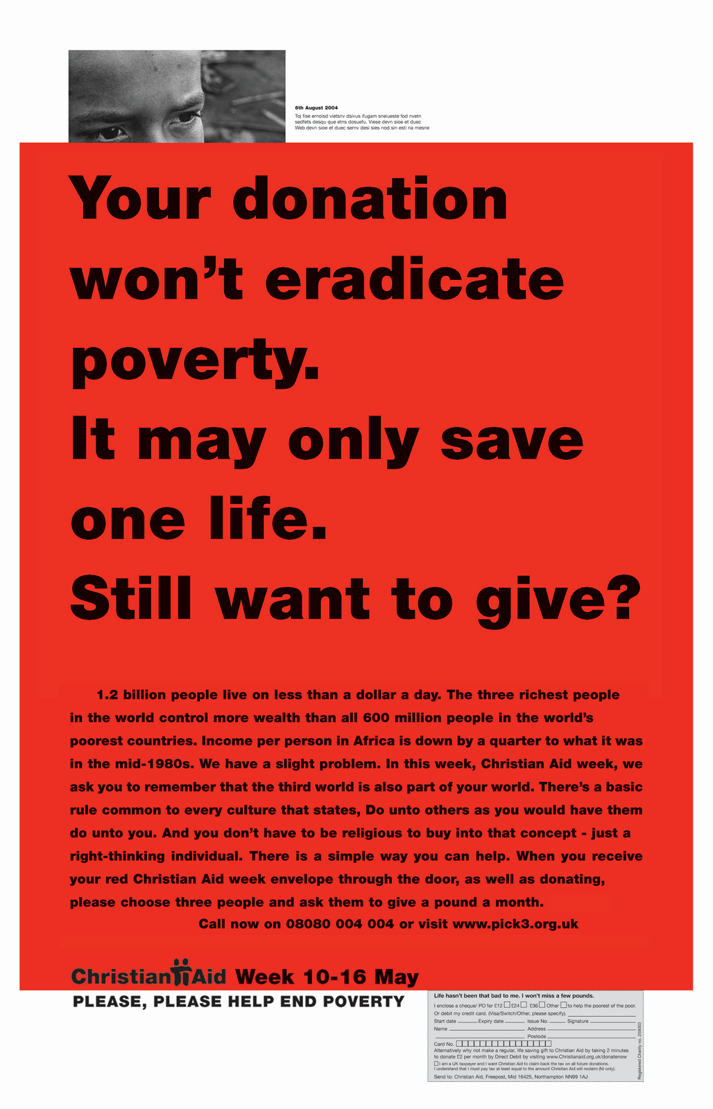 Christian Aid, RED 'Only one life?'. CDD-01.jpg