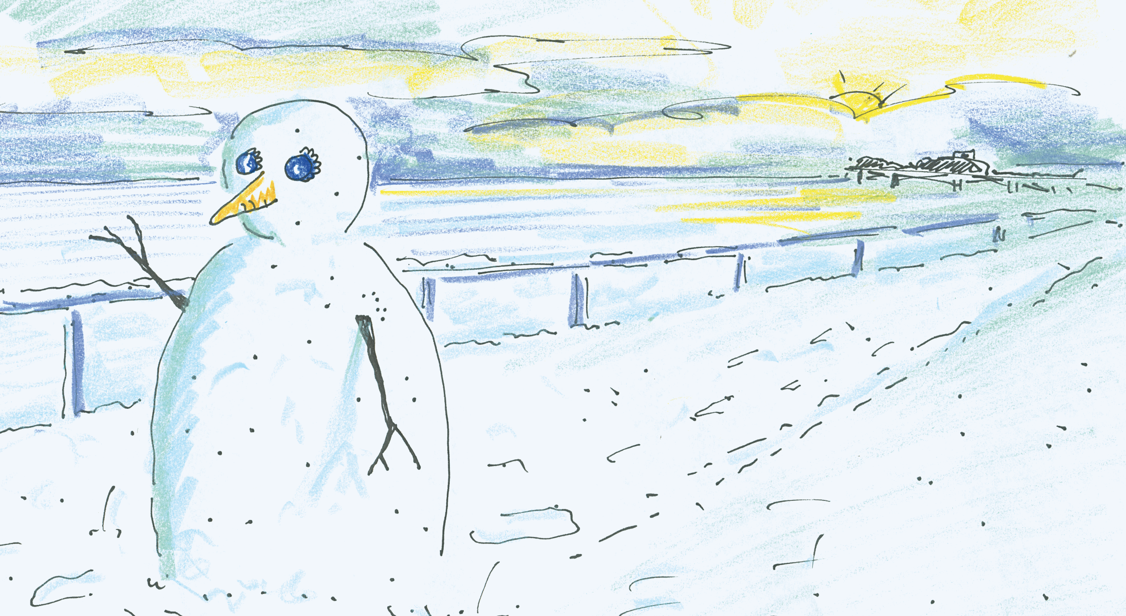 Adnams 'Snowman' Christmas Card' Dave Rough