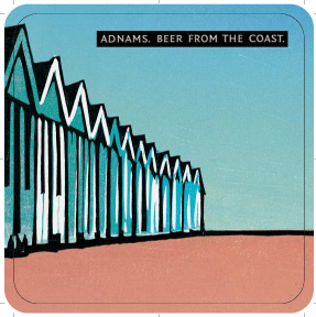 Adnams 'Beach Huts' Beer mats back 3