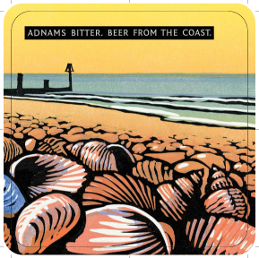 Adnams 'Shells' Beer mats back 2